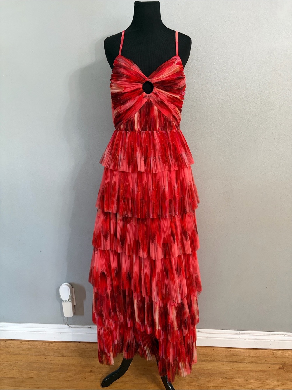 Hutch Tiered Maxi Dress with Keyhole Front NWT